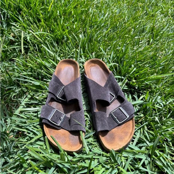 BIRKENSTOCK ARIZONA SOFT FOOTBED Suede Velvet Grey size 40 US 9.5 - Picture 10 of 13